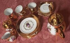 Kaffeeservice HK Bavaria Germany Handarbeit 24 Karat Gold - NEU -