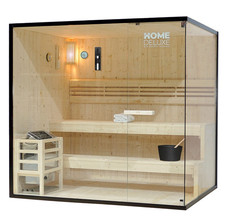 XXL Premium Traditionelle Sauna 200x150x190 SET inkl. 8 KW Saunaofen Ecksauna