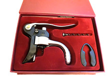 Profi Korkenzieher Set in weinroten Geschenk Karton mit Bedienungsanleitung 