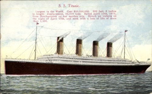 Dampfschiff titanic - ak, ss