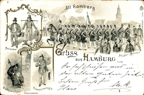 Litho hamburg mitte altstadt - litho,
