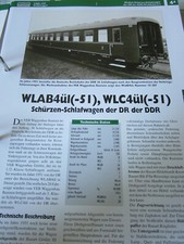  Eisenbahnwagen mit Risszeichnung 4.4 WLAB4ül(-51) Schürzenschlafwagen DR DDR 8S