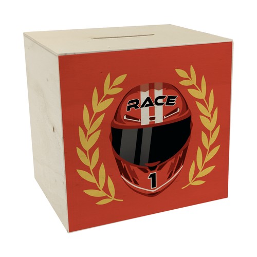 Motorsport helm spardose aus - spardose,