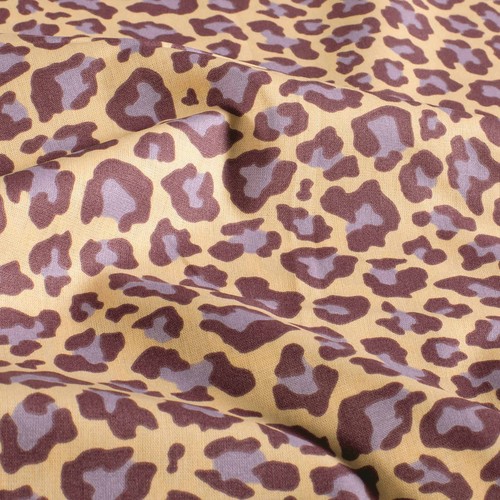 Baumwollstoff popeline leopard - baumwollstoff,