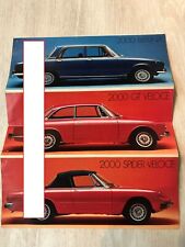 Prospekt Sales Brochure Alfa Romeo 2000 GT Veloce Spider Auto Car Technisches 