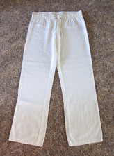 Damen - Hose / Schwesternhose / Gr.42 / weiß / Freizeit / Gummizugbund + Band