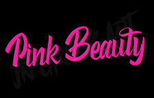 2 Pink Beauty Neon PinkAufkleber Car Auto Sticker Tuning JDM Decal Girl