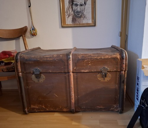 Antiker reisekoffer - antiker,