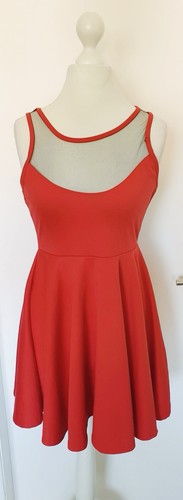Kleid stoffkleid rot netz - rot,