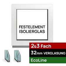 Fenster Kellerfenster Festverglasung Kunststofffenster Weiß 2 & 3 Fach