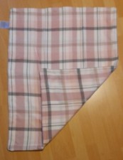  Babydecke , Kuscheldecke , Wolldecke , rosa-grau-weis kariert , Handarbeit ,