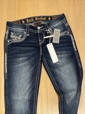 Rock Revival Jeans stitching silberne Ziernähte edel ausgefallen W25 Gr.36