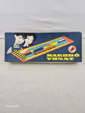 Blechspielzeug Vintage Blechbahn mit Fahrzeug Rakodo Vonat Aufzieh-Eisenbahn