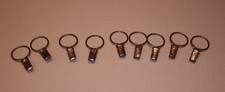 9 alte DRP Gardinenclips mit Blattfeder-Doppelscharnier *** Dachbodenfund rostig