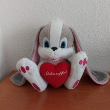 Schnuffel Knuffel Plüschtier Stoffier Kuscheltier Hase mit Herzchen ca.22 x 18cm