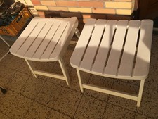 Kettler Gartenhocker, weiß, Senator, 80er Jahre