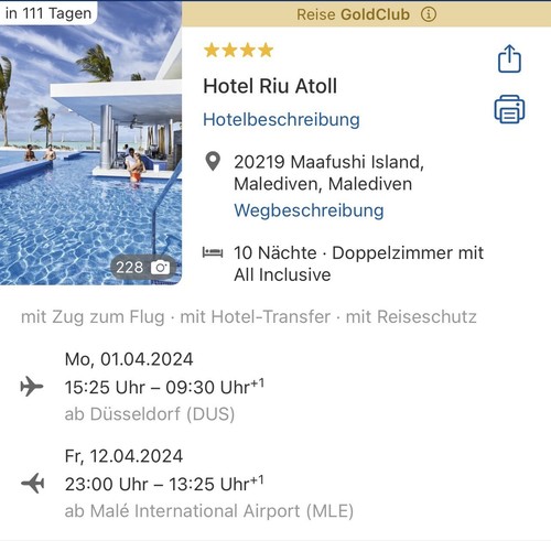 Reise auf die - ,