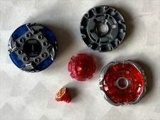 Beyblade Kreisel unvollständig Zubehör Kinder Spielzeug Metall rot schwarz grau