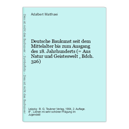 Deutsche baukunst seit dem - seit,
