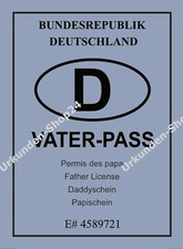 Vater-Pass, Ausweis, Papa