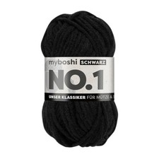 MYBOSHI WOLLE No 1 SCHWARZ 50 g LL 55 m 100g/8,58€