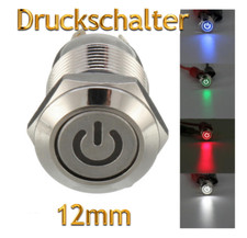 12mm Einbautaster 12V 24V 220V