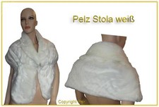 Pelz Stola weiß (Webpelz) -