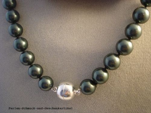 Collier schwarzgrün aus - collier,