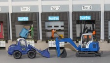 Kramer Allrad 280 Radlader - THW + SCHAEFF HR 18 Minibagger -  WIKING