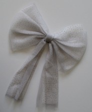 ( 32 cm ) Glitzer-Tüll-Schleife / Kleidungsschmuck ( NEU )