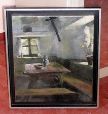 Karoline Kubin -geb. um 1873 -  Bauernkate - Ölgemälde - 