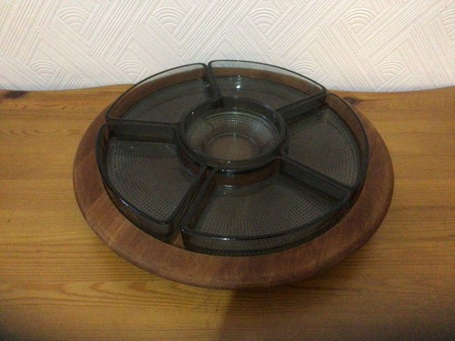 Holz servier drehteller - holz,