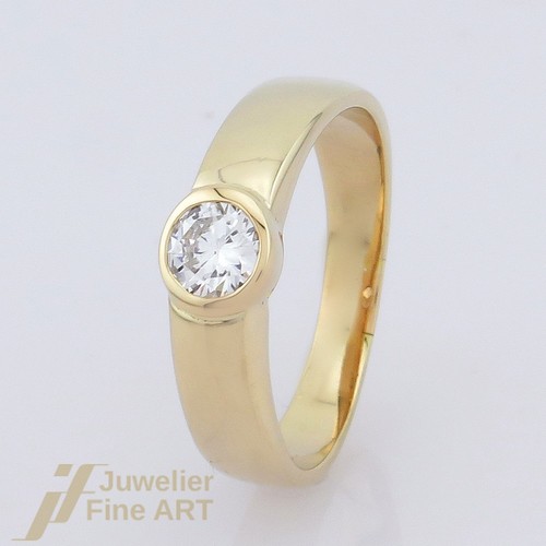 Brillant solitär ring mit 1 - ,