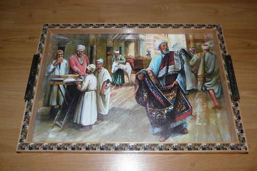 Serviertablett antik souvenir - serviertablett,
