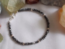 Schwarze Rohdiamanten-Armband