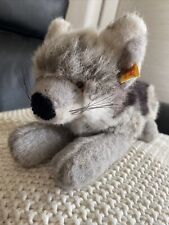 STEIFF grauer Wolf, Jungwolf, Welpe, 32 cm, Nr. 069239, ToP Zustand