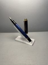 Pelikan Souverän R405 Rollerball Blau Schwarz Gold Tintenschreiber mit Gravur#J5