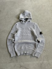 Stone Island Vintage Knit Wool Hoodie Men Size L-Xl In New Condition