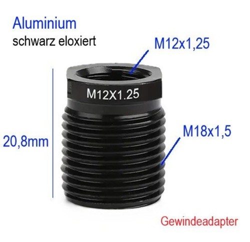Alu gewindeadapter m18x1 - gewindeadapter, m18x1,5