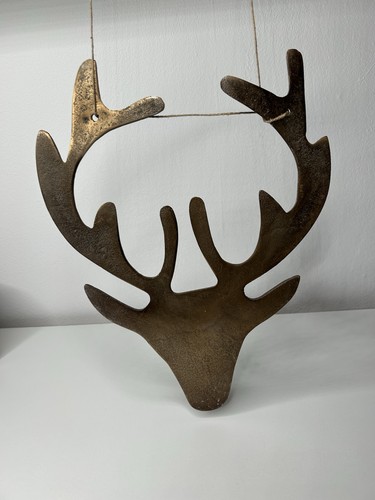 Deko hirschkopf metall zum - metall,