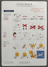 Safety Card | Austrian Airlines | Airbus A340 | 01/06