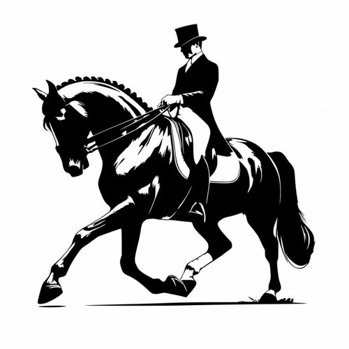 Aufkleber dressur reiter - aufkleber,