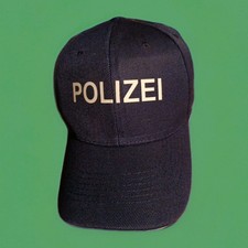 Basecap: "POLIZEI" Schwarz, verstellbar, Polyester. Neu!