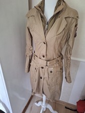 Khujo Mantel Navy Stil Beige Edel Neuwertig Gr M, Wasserabweisend Trenchcoat