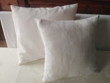 Neu!BWare 2St Kissenbezuge Edles Seiden Optik 38x38cm creme+ecru Satin Poly Set1