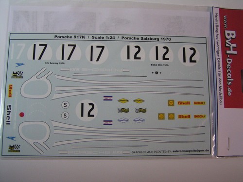 Decals für den porsche - 1:24,
