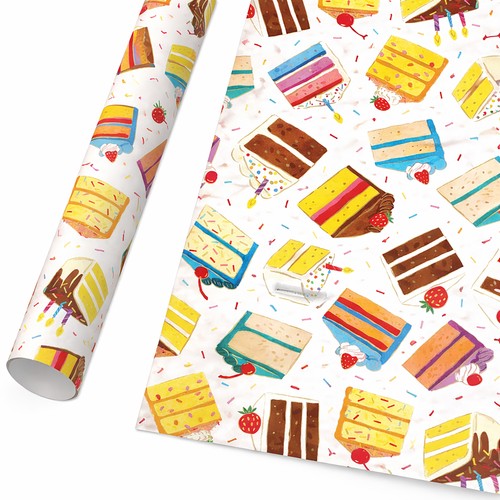 Geschenkpapier torten motiv - geschenkpapier,