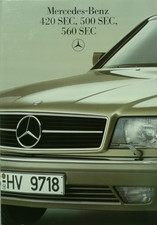 MERCEDES S-KLASSE COUPES W126 420 SEC 500 SEC 560 SEC - Prospekt aus 06/86  top!