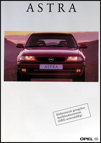 Opel astra prospekt 1996 - astra, f