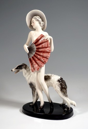 Goldscheider figur dame - goldscheider,